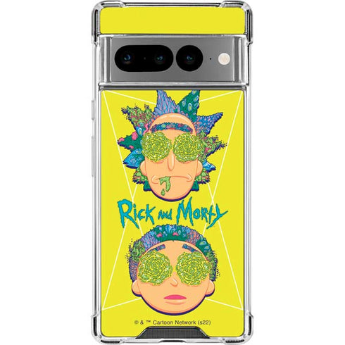 Adult Swim Rick and Morty Rick and Morty Portal Eyes Google Pixel 7 Pro Clear Case